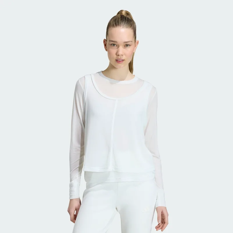 adidas sportswear W Soft Lux Sheer Long-Sleeve Top (9000280082_11977)