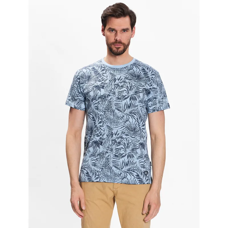 INDICODE T-Shirt Palme 40-935 Μπλε Regular Fit