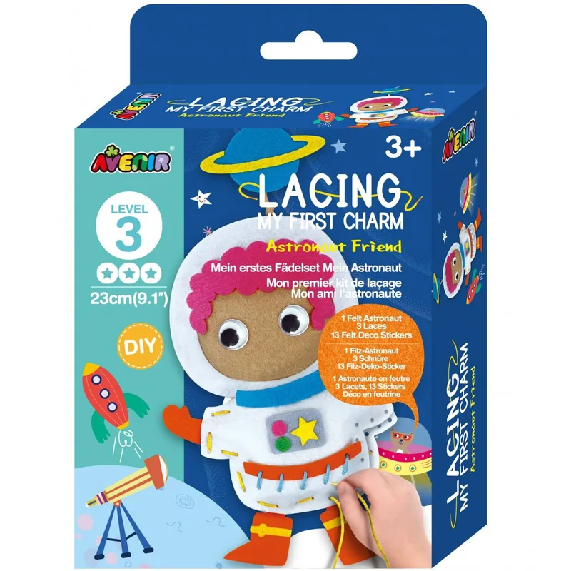 Avenir Lacing My First Charm Level 3 Astronaut Friend 3+ Κωδ 60795 Παιδικό Εκπαιδευτικό Παιχνίδι Κέντημα από 3 Ετών 1 Τεμάχιο