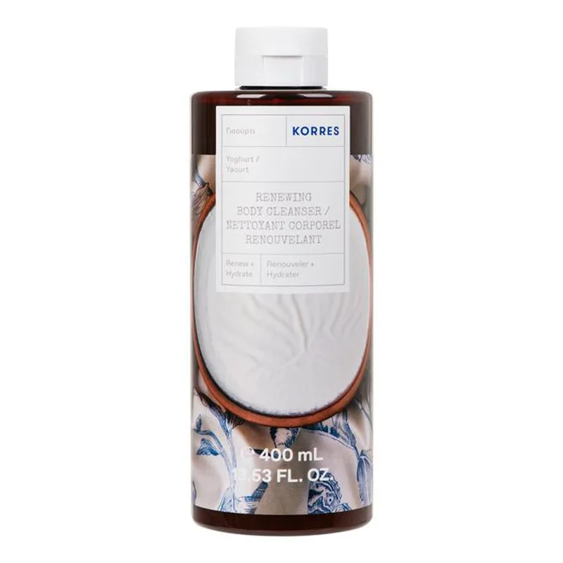 Korres Yogurt Renewing Body Cleanser Ενυδατικό Αφρόλουτρο με Πρωτεΐνες Σιταριού & Άρωμα Γιαούρτι - 400ml