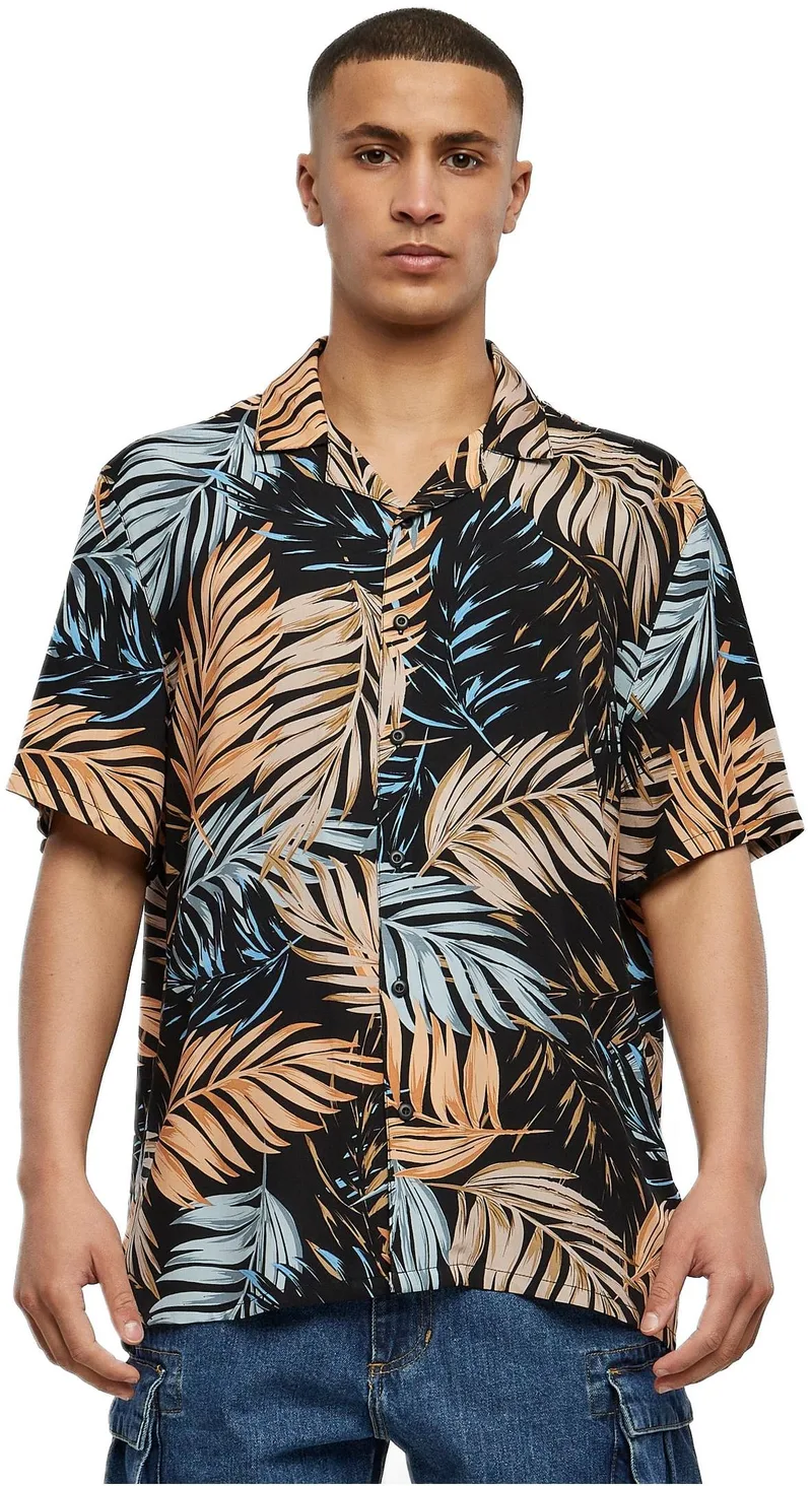 Viscose AOP Resort Shirt Urban Classics TB4150-04419 palmfront