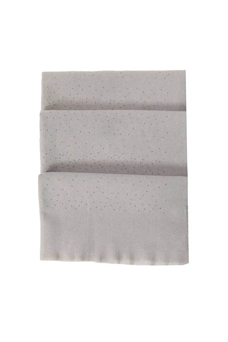 Folli Follie γυναικείο φουλάρι από βισκόζη με mini studs - SF25B031U Γκρι