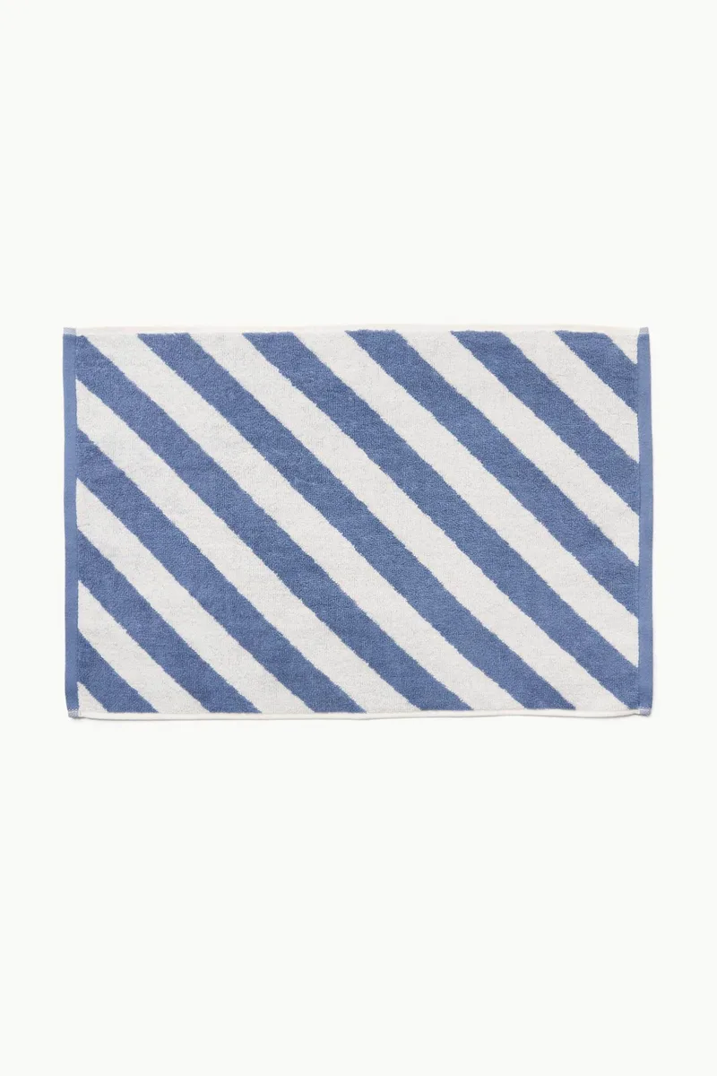 Coincasa πετσέτα προσώπου με ριγέ σχέδιο 50 x 100 cm - 006815582 Γαλάζιο