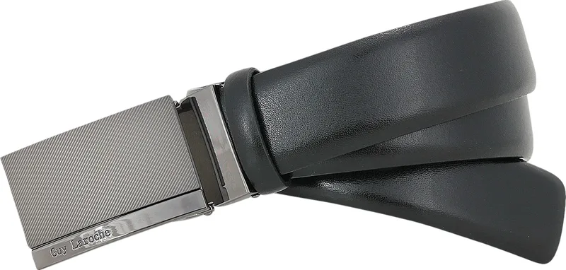 Guy Laroche Ανδρική Δερμάτινη Ζώνη Leather Belt GL F435/1 Μαύρο