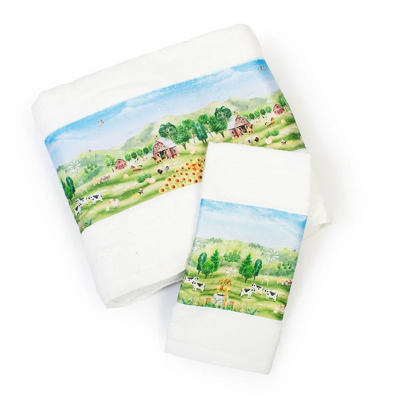 Παιδικές Πετσέτες (Σετ 2τμχ) Dimcol Farm 340 White
