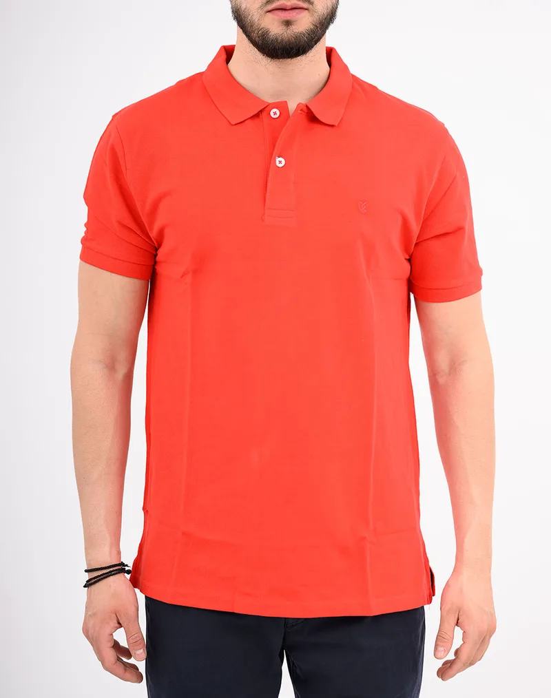 THE BOSTONIANS ΜΠΛΟΥΖΑ POLO PIQUE REGULAR FIT 3PS0001-ORANGE Πορτοκαλί