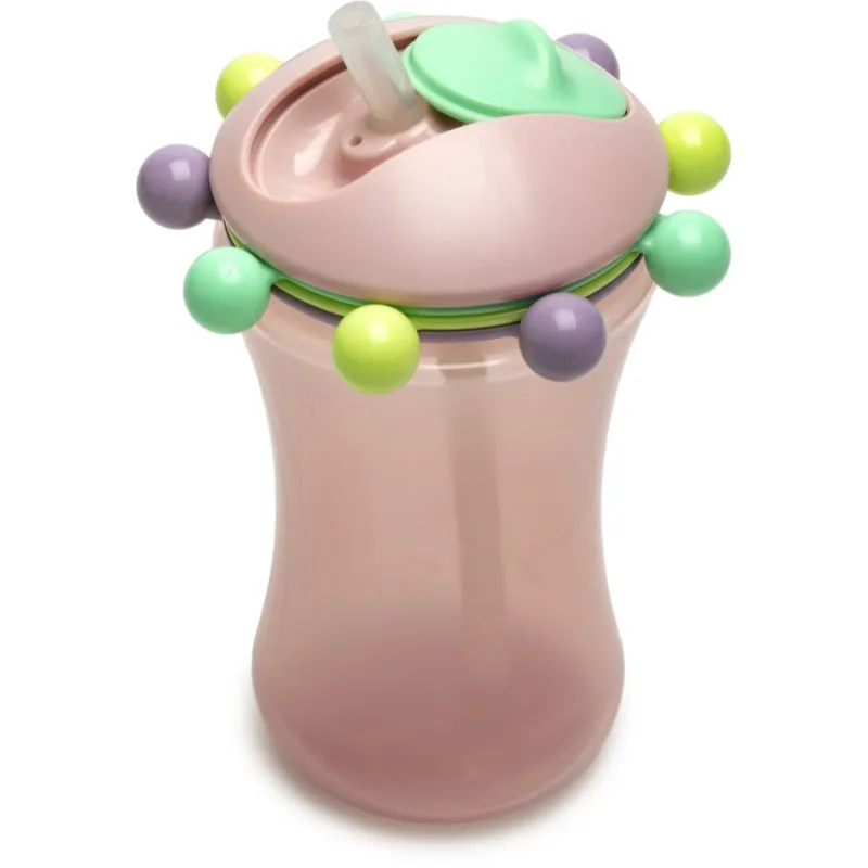 Melii Abacus Straw Sippy Cup κύπελλο με καλαμάκι Ροζ 340 ml