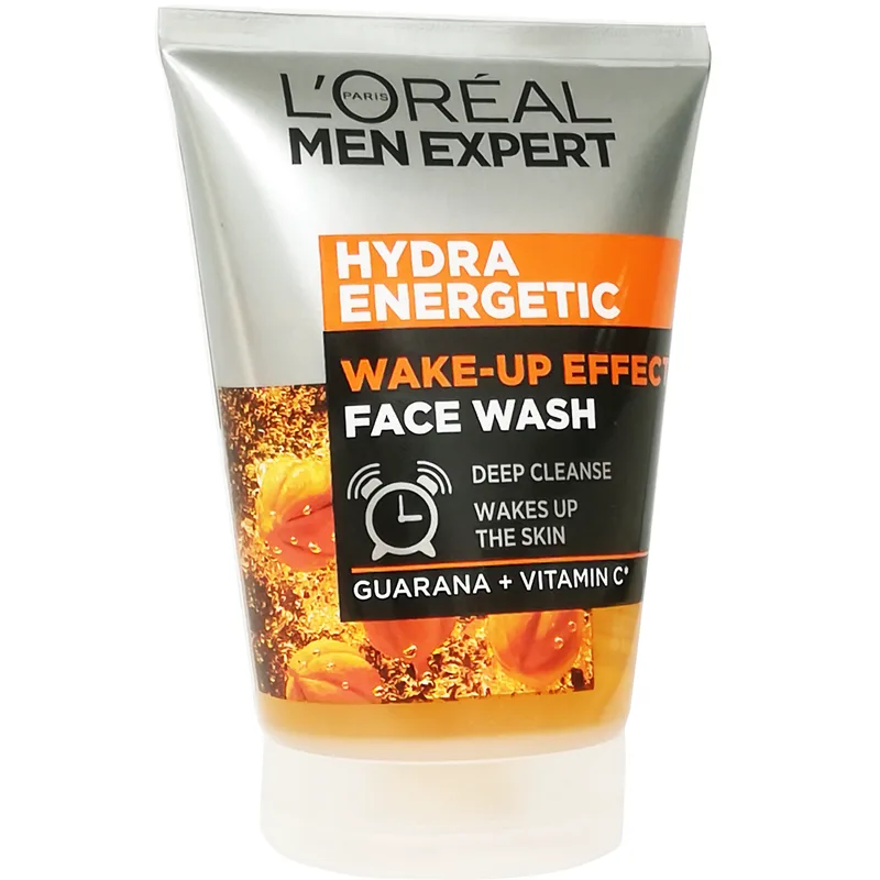 L'Oreal Paris Men Expert Hydra Energetic Wake-Up Effect Face Wash Αναζωογονητικό Gel Βαθύ Καθαρισμού Προσώπου για τον Άνδρα, με Γκουαρανά & Βιταμίνη C 100ml