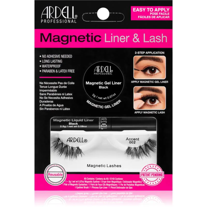 Ardell Magnetic Liner & Lash μαγνητικές βλεφαρίδες για τις βλεφαρίδες τύπος 002
