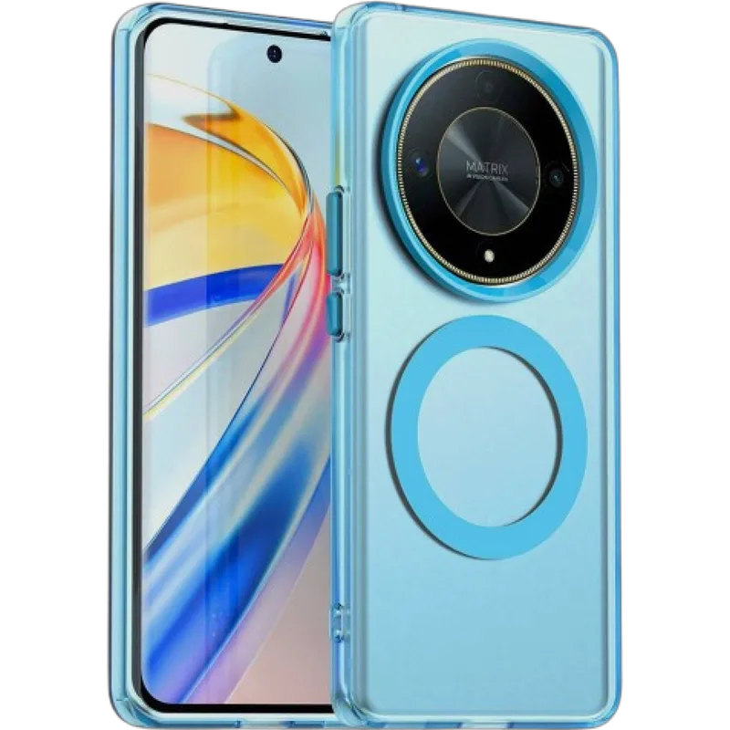 Θήκη Honor Magic6 Lite Techsuit CandyCase Σκληρή Ημιδιάφανη με MagSafe - Blue (5949419311084)
