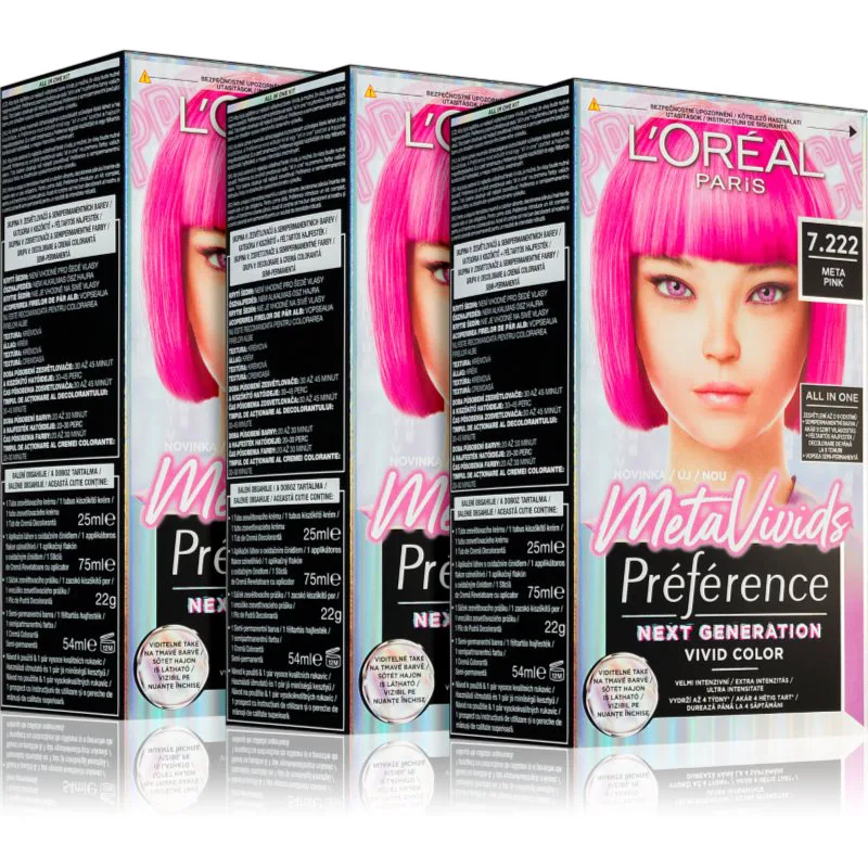 L’Oréal Paris Préférence Meta Vivids προσωρινή βαφή μαλλιών