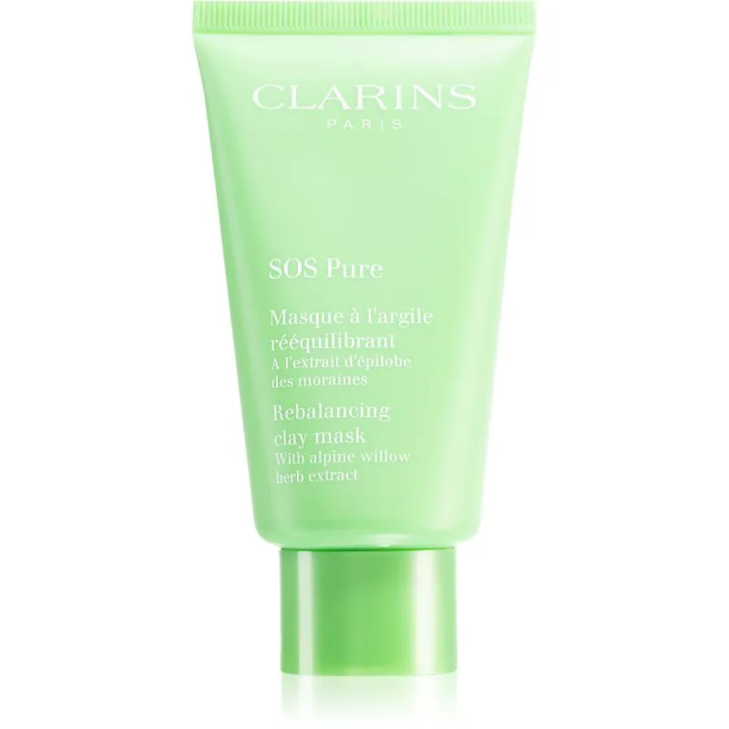 Clarins SOS Pure Rebalancing Clay Mask μάσκα άργιλου για μικτό έως λιπαρό δέρμα 75 ml