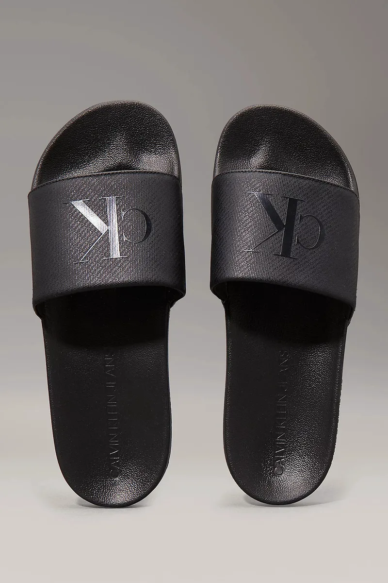 Calvin Klein ανδρικές παντόφλες Canvas Sliders-YM0YM01269-0GJ