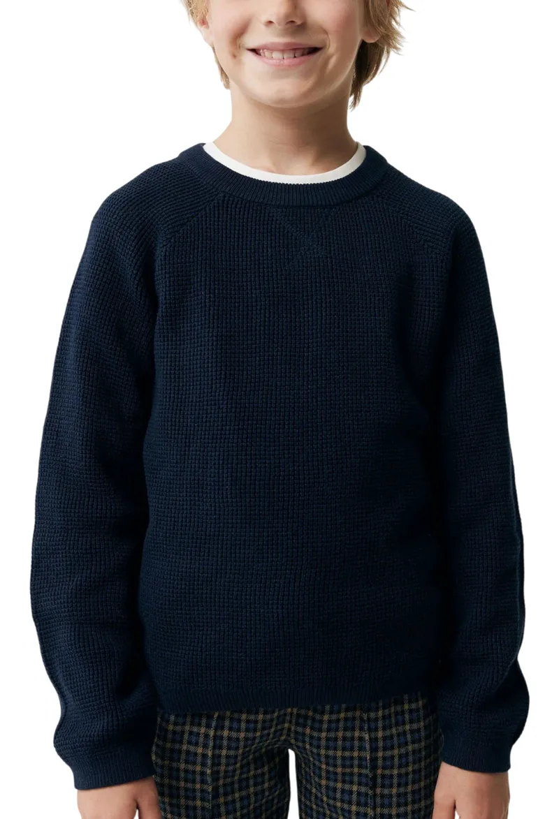 Μπλούζα Μακρυμάνικη Mexx Knitted Pullover With Raglan Sleeves AO09149036B-NAVY Αγόρι
