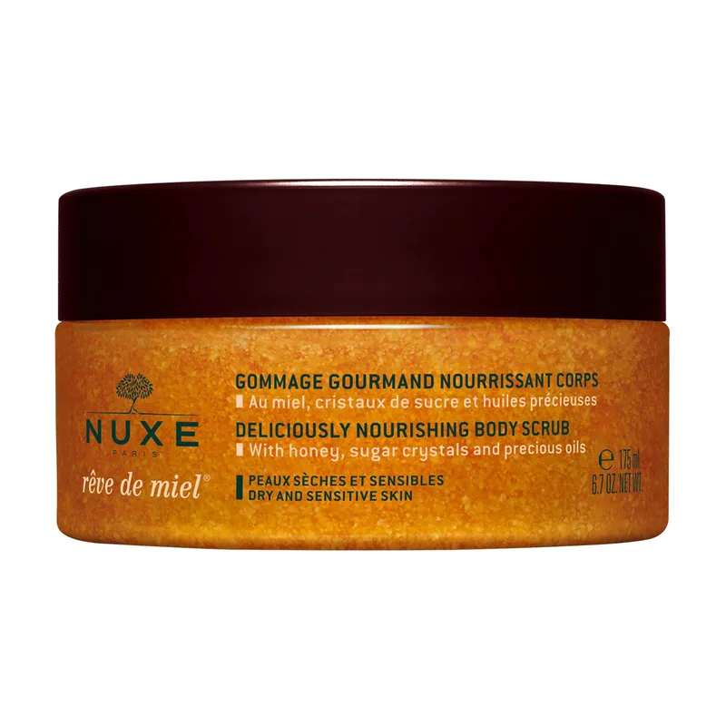 Nuxe Reve de Miel Nourishing Deliciously Body Scrub Απολαυστικό Scrub Σώματος με Μέλι,Κρυστάλλους Ζάχαρης & Πολύτιμα Έλαια 175ml