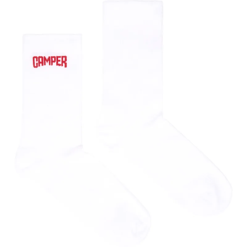 CAMPER Socks - Unisex Κάλτσες - Λευκό, Μέγεθος M, Cotton fabric