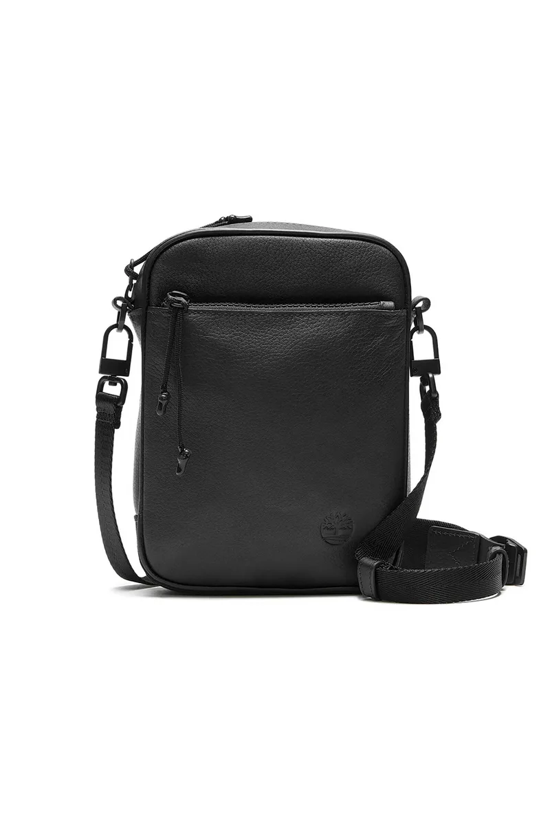 Timberland ανδρικό δερμάτινο τσαντάκι crossbody "Tuckerman" - TB0A61D70011 Μαύρο