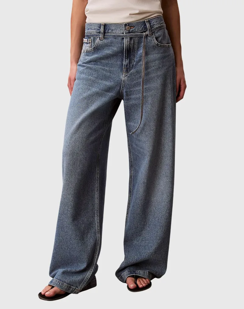 CALVIN KLEIN LOW RISE BAGGY OVERNIGHT BLUE LV047E752G-3NSRG DenimLightBlue