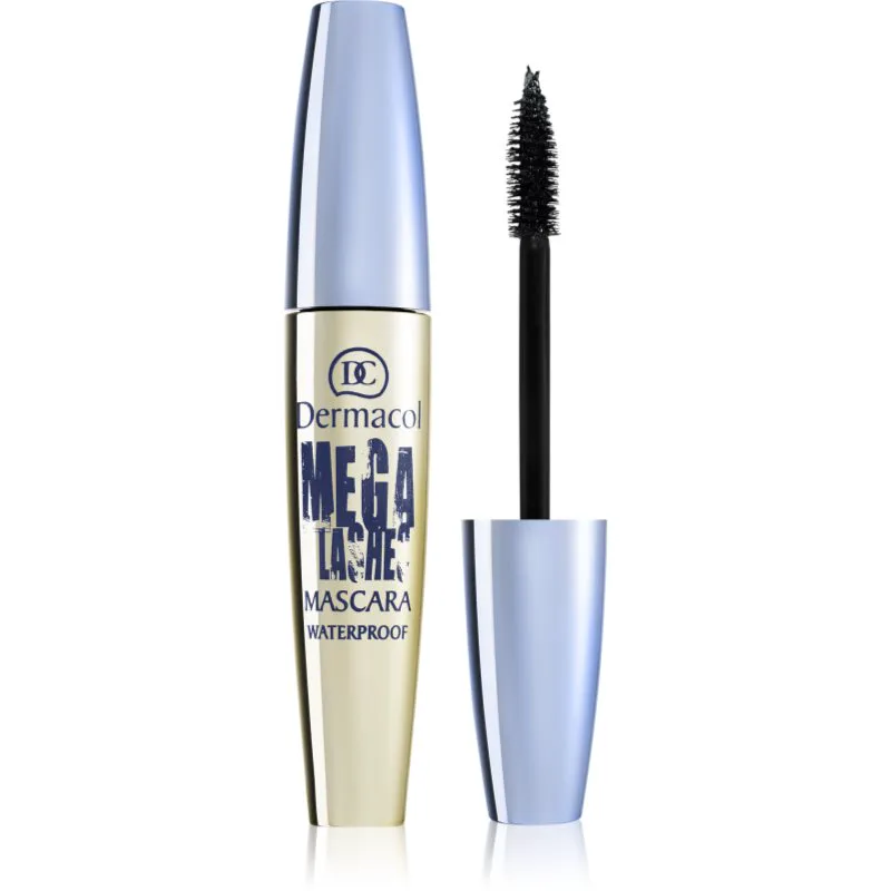 Dermacol Mega Lashes Waterproof αδιάβροχη μάσκαρα για όγκο απόχρωση Black 12.5 ml