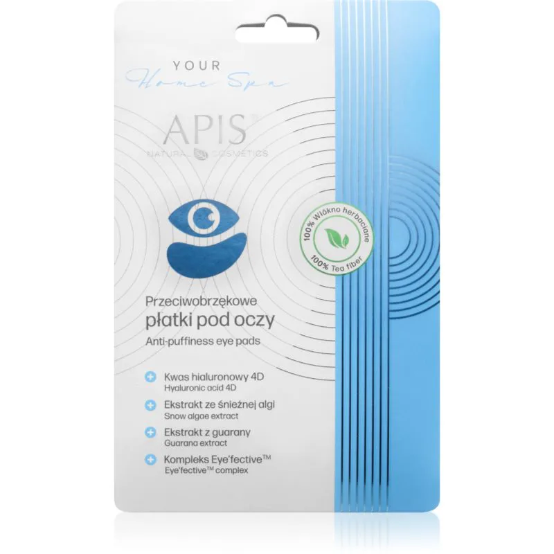 Apis Natural Cosmetics Home Spa μάσκα για τα μάτια για την αντιμετώπιση του πρηξίματος και των μαύρων κύκλων 1 ζευγάρι