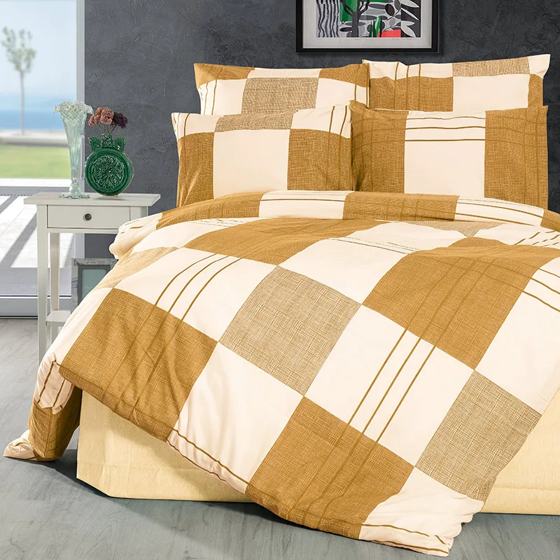 Σεντόνια Υπέρδιπλα Σετ Dimcol Circe 437 Yellow 220x240