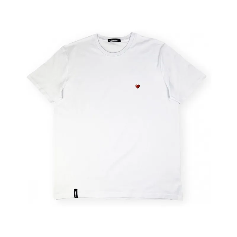 T-shirt με κοντά μανίκια Organic Monkey Pixel Heart T-Shirt - White