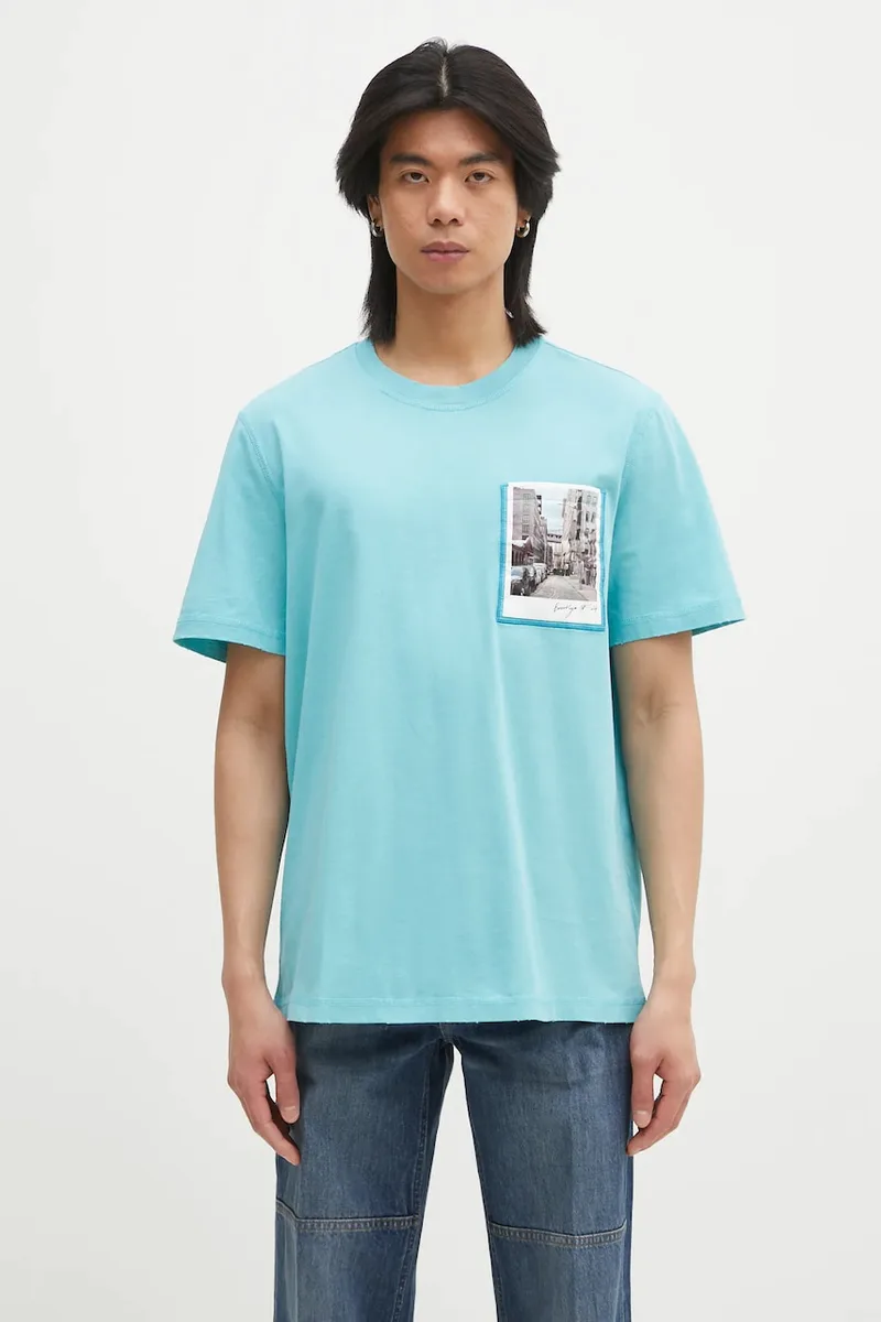 Helmut Lang Βαμβακερό μπλουζάκι Helmut Lang Pstcard T Bk.Mal Lt