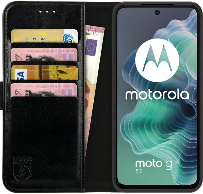 Θήκη Motorola Moto G35 Κόκκινο Element PU Πορτοφόλι - Black (8719246465802)