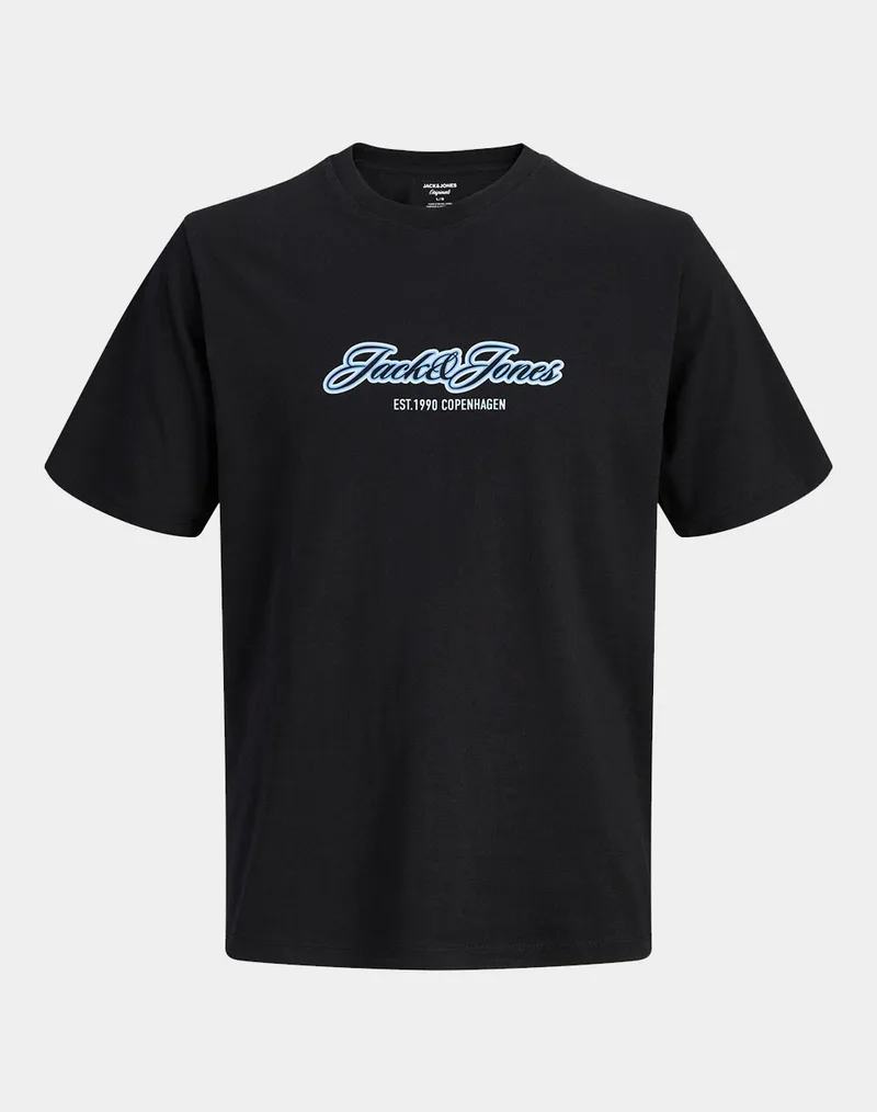 JACK&JONES JORCATSKILLS BALLON TEE SS CN FST 12297893-BLACK Black