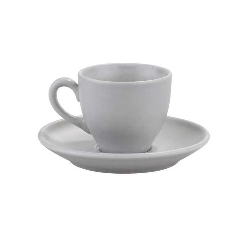 Σετ Φλυτζάνια Καφέ 6τμχ Πορσελάνης Grey Matte Moderna Kutahya 100ml KXCT720159 (Υλικό: Πορσελάνη, Χρώμα: Γκρι) - KUTAHYA PORSELEN - KXCT720159