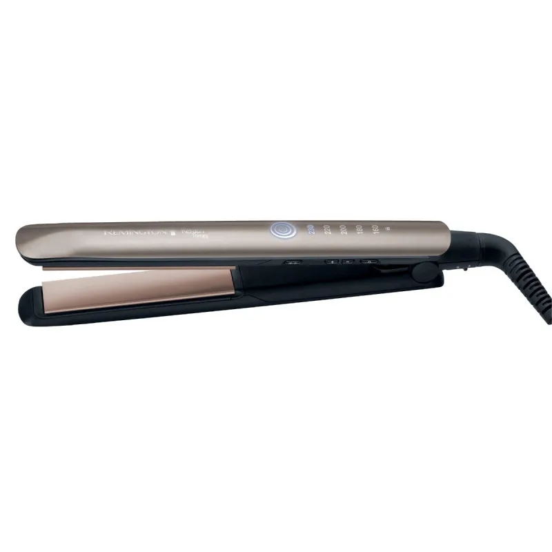 Ισιωτική μαλλιών Remington S8590, 230°C, 5 επίπεδα θερμοκρασίας, Κεραμική επίστρωση, Αυτόματη απενεργοποίηση, Γρήγορη Θέρμανση, Χρυσό χρώμα