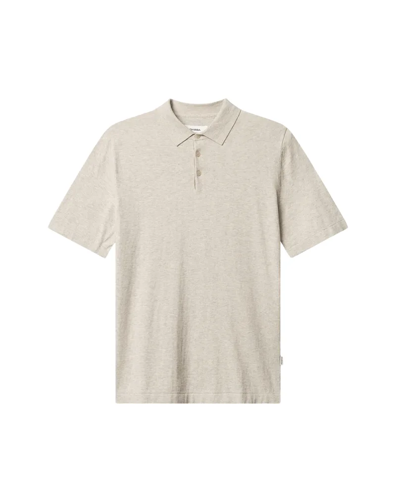 Gabba - Πόλο Ανδρικό GABbenson New Cot SS Knit-Sand Mel.