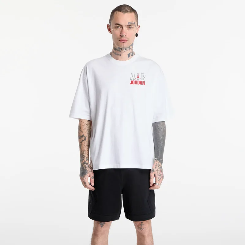T-shirt Jordan Flight Men's T-Shirt White/ University Red M