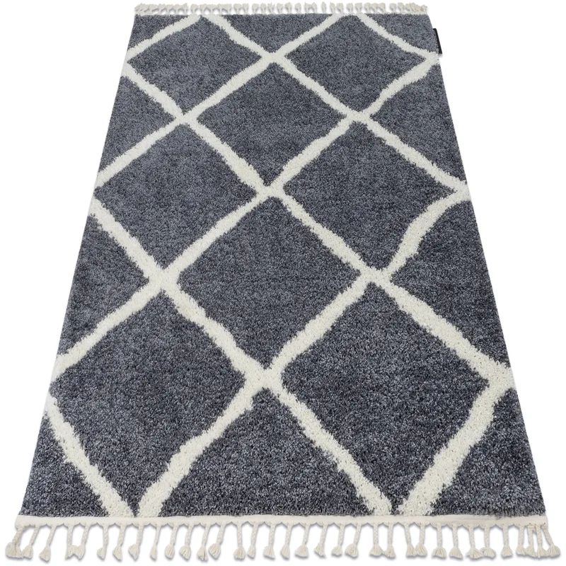 Χαλιά Rugsx Χαλί BERBER CROSS B5950 γκρι / λευκό 240x330 cm