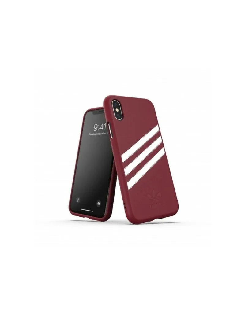 Adidas OR Molded PU Suede case for iPhone X XS burgundy