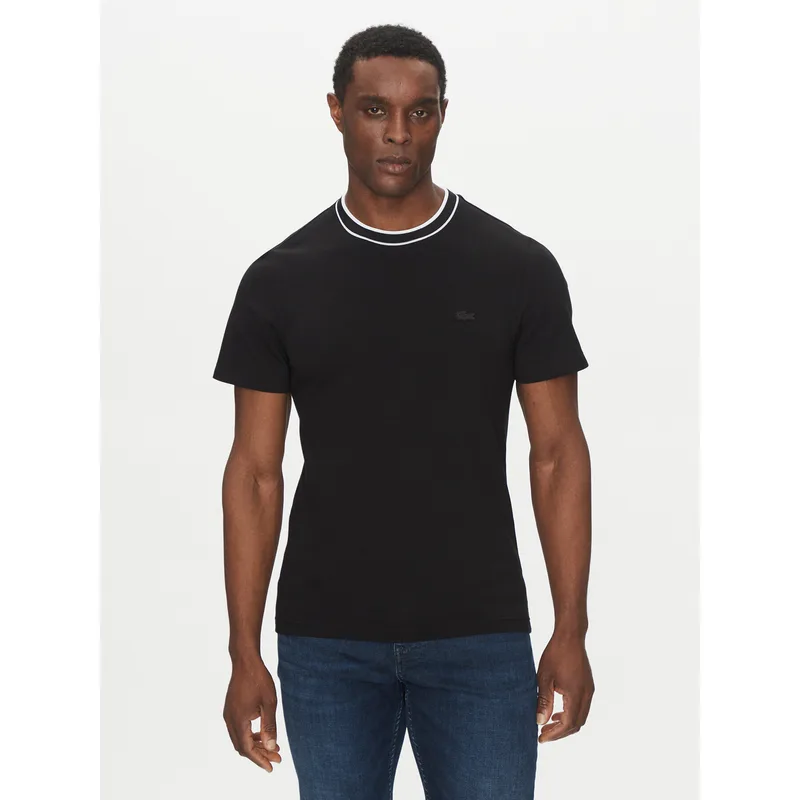 Lacoste T-Shirt TH8174 Μαύρο Regular Fit