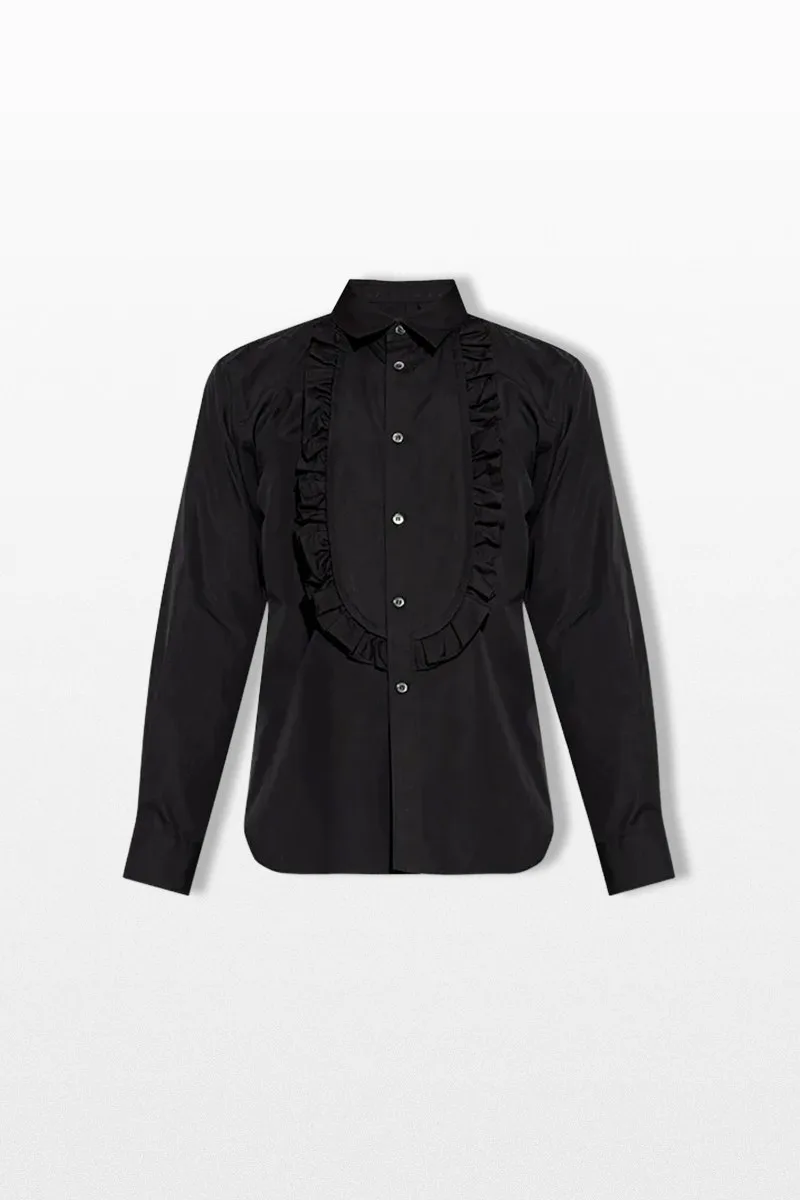 BLACK COMME DES GARÇONS Ανδρικό Μαύρο Shirt with Jabot