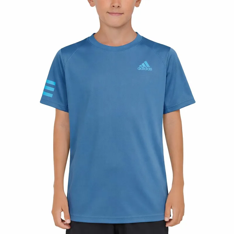adidas Club 3-Stripes Boys Tennis T-Shirt