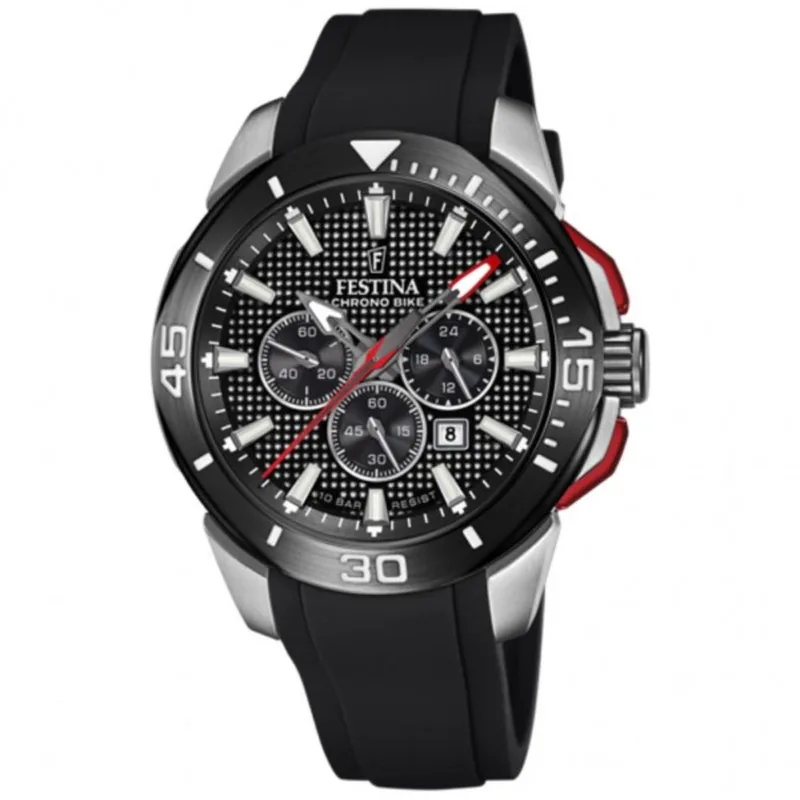 Ρολόι Ανδρικό Καουτσούκ Μαύρο Festina F20642/4