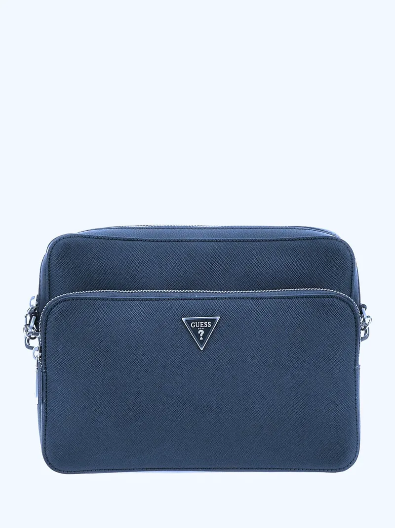 Guess Τσάντα Ώμου Milano Double Crossbody HMMISAP5222-KAN Μπλε