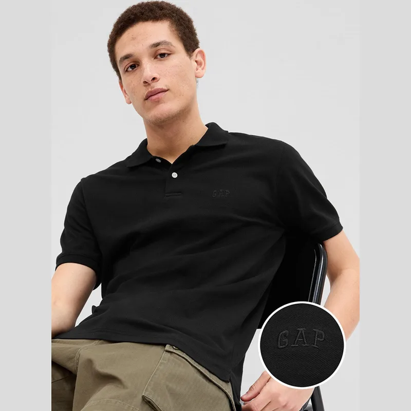 T-shirt GAP Logo Polo Black L