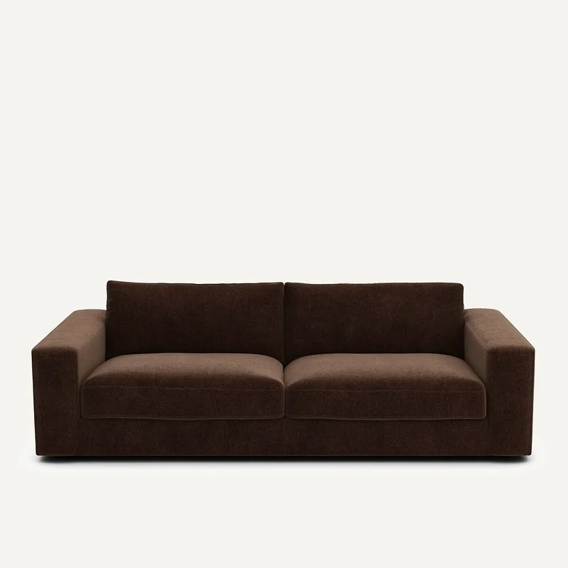 Kαναπές από βελούδινο chenille Μ105xΠ217xΥ78cm
