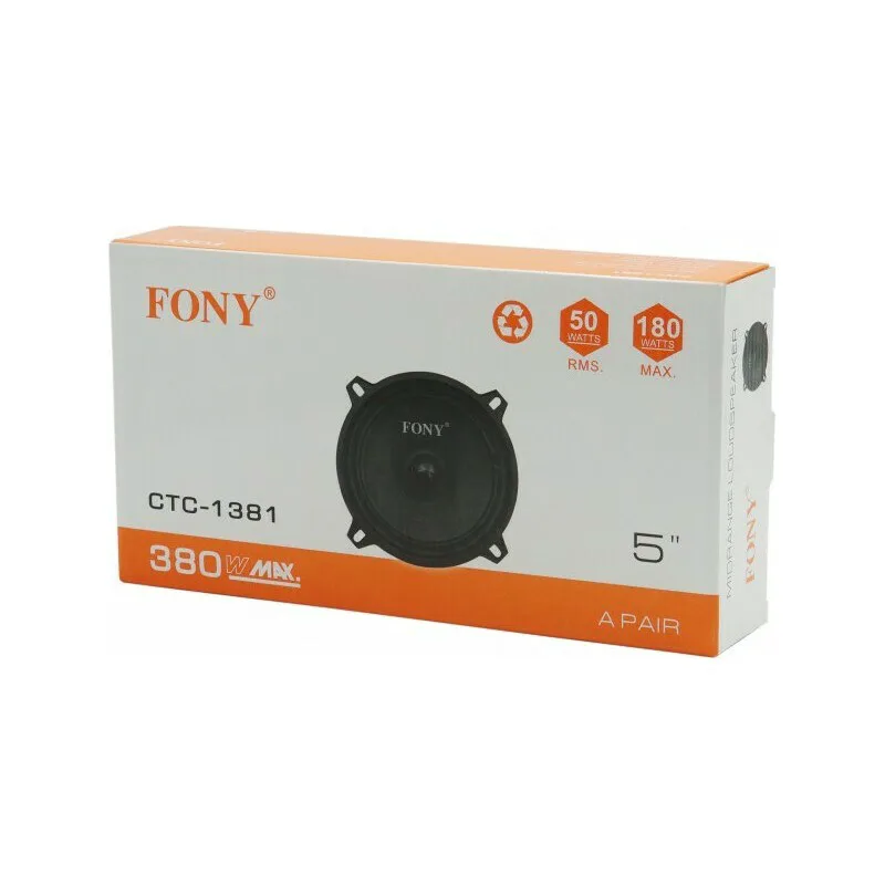 Σετ Ηχεία Αυτοκινήτου Woofer 5.25" 50W RMS CTC-1381 2 τμχ