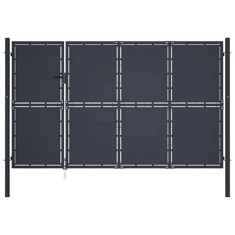 vidaXL Πόρτα Κήπου Ανθρακί 350x200 εκ. από Ατσάλι