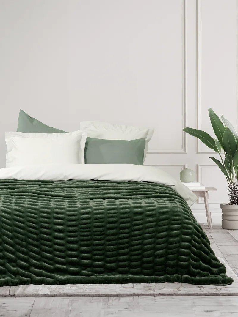 Κουβέρτα Υπέρδιπλη Nima Mossy Dark Green 220x240