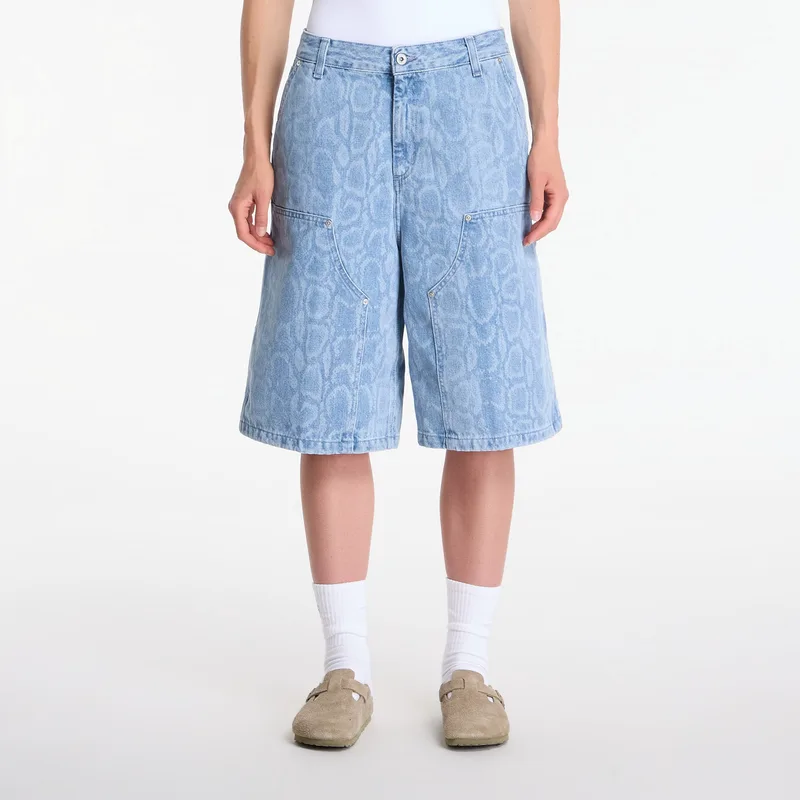 Σορτς Carhartt WIP W' Snake Nixon Double Knee Short Snake Camo, Blue Bleached L