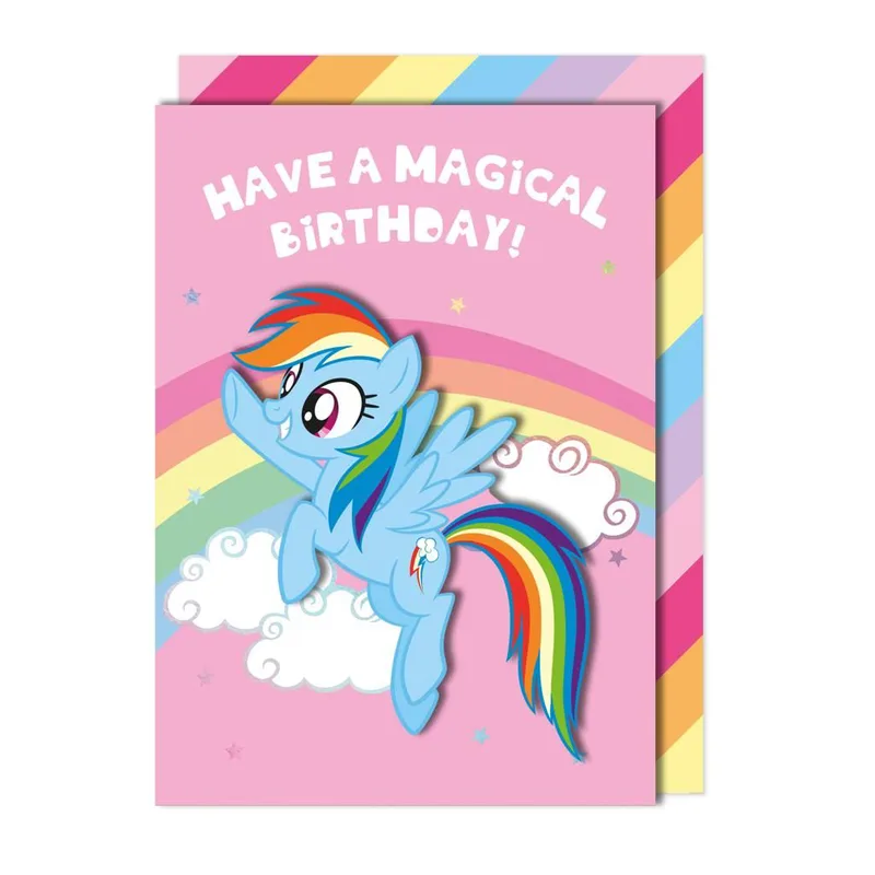 Ευχετήρια κάρτα γενέθλια ουράνιο τόξο Τache - My little Pony!