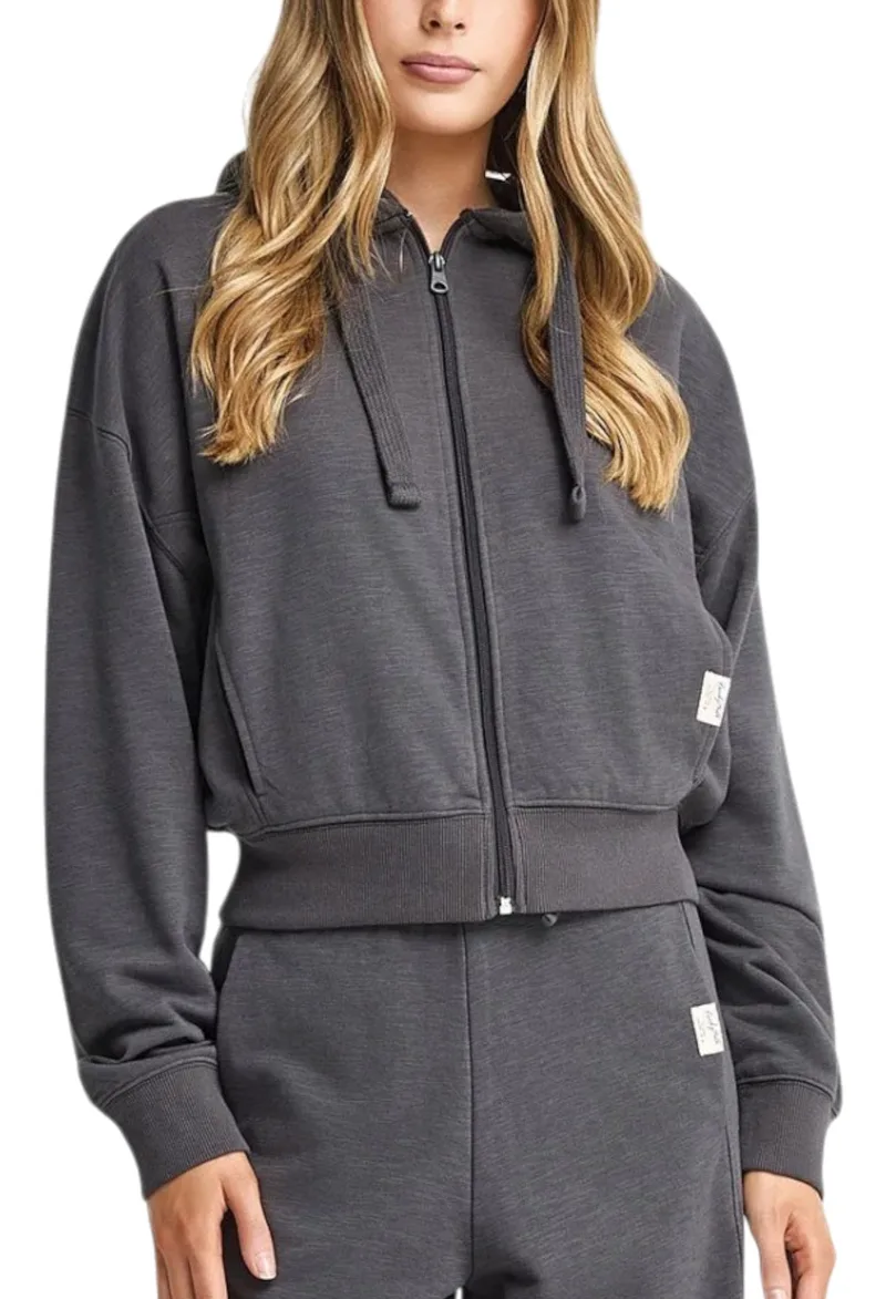 Ζακέτα Funky Buddha Φούτερ FBL013-101-06-ANTHRACITE Γυναικείο