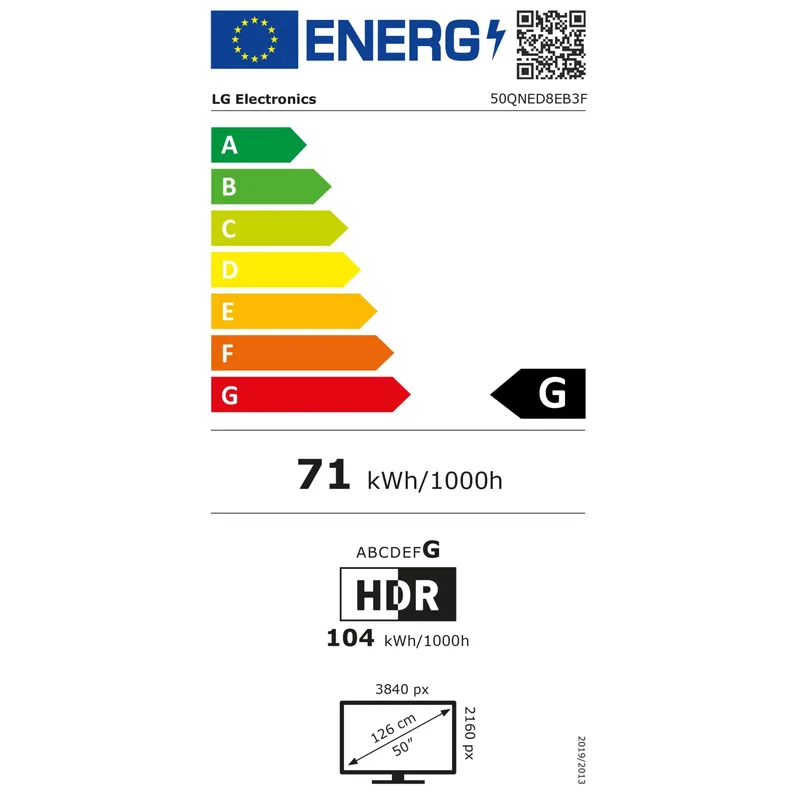 LG 50QNED8EB3F.AEU 50-Inch QNED Mini LED 4K Smart TV with Dolby Vision and webOS