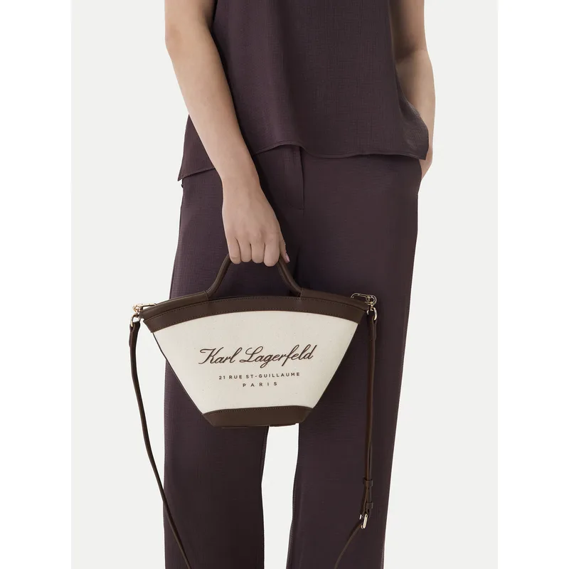 Τσάντα KARL LAGERFELD B1W46067 Κρεμ